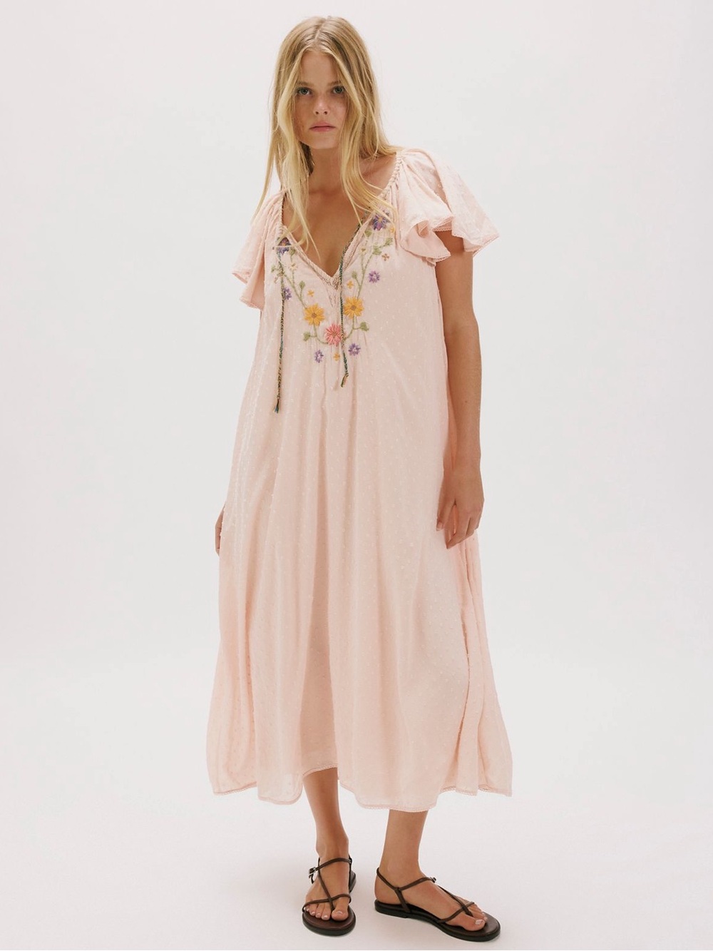 NWT FREE PEOPLE SAVANNA ROSE MIDI DRESS